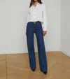 L Agence L'agence Cosette High Low Shirt In Multi