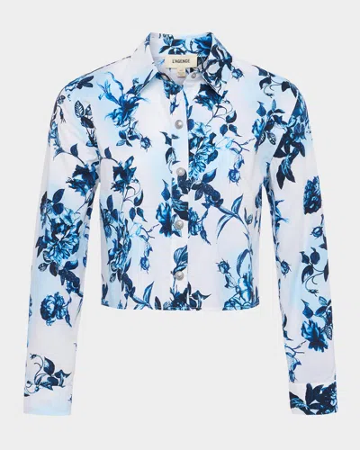 L Agence Cosette Floral High-low Shirt