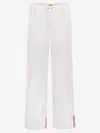 L Agence Miley Ultra High Rise Wide Leg Cuff Jeans In Blanc