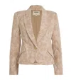 L'agence Cotton Twill Jennah Blazer In Brown