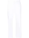 L Agence Cropped Straight-leg Jeans In White