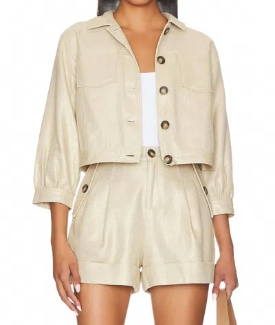 L Agence Cruz Utilitarian Jacket In Gold In Neutral
