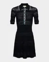 L Agence Dakoa Collared Flare Mini Dress