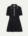 L Agence Dakoa Collared Flare Mini Dress