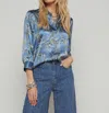 L Agence Dani Silk Blouse In Multi