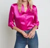 L AGENCE DANI 3/4 SLEEVE BLOUSE IN STAR RUBY