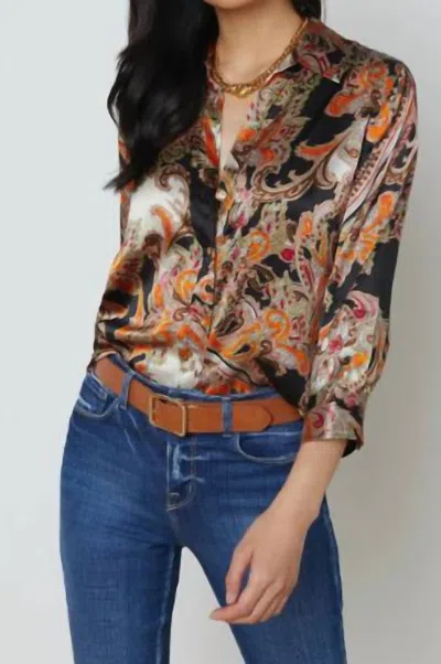 L'agence Ruth High Rise Straight Leg Denim Jean In Desoto In Multi