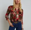 L Agence Dani Silk Blouse In Multi