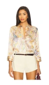L Agence Dani Blouse In Multi