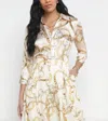L Agence Dani Multi Chain Printed Silk Blouse In Multi