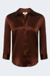 L Agence Dani Blouse In Hot Fudge