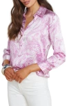 L AGENCE DANI PAISLEY PRINT SILK BUTTON-UP SHIRT