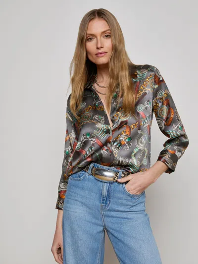 L Agence Dani Silk Blouse