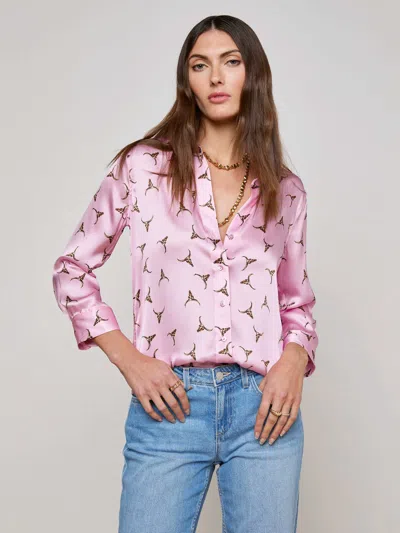 L Agence Dani Silk Blouse