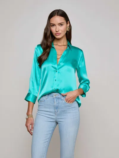 L AGENCE DANI SILK BLOUSE