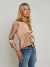 L'agence Dani Silk Blouse In Pecan