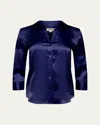 L'agence Tyler Silk Blouse In Midnight
