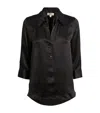 L Agence Dani Sleeve Blouse In Black