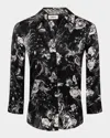 L Agence L'agence Dani Silk Floral Blouse In Black Multi Zodiac