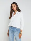 L'agence Daniella Cotton-blend Blouse In White