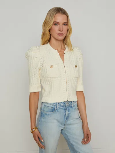 L AGENCE DELILAH CROPPED CARDIGAN