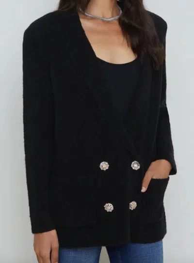 L Agence Eileen Knit Blazer In Black