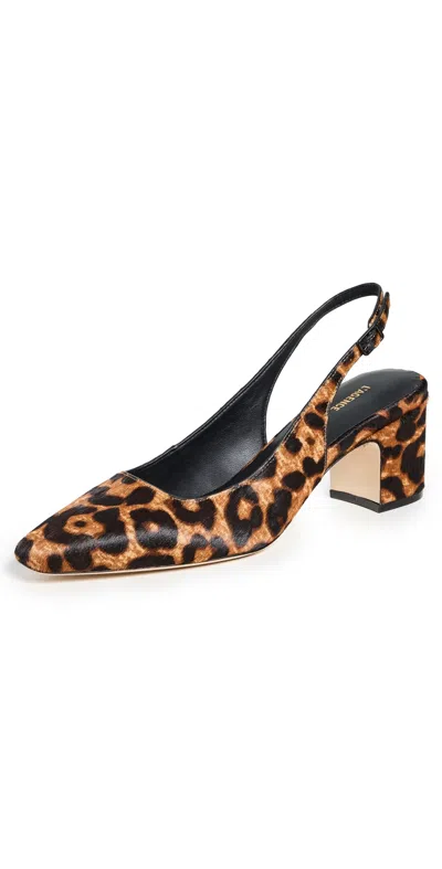 L Agence L'agence Elaina Slingback Pump In Leopard Haircalf