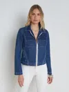 L Agence Elaine Denim Jacket In Torrence