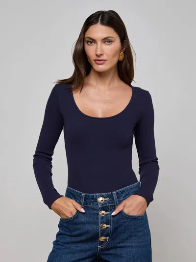L Agence Elara Scoopneck Bodysuit