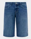 L Agence Elisa Low-rise Denim Bermuda Shorts