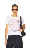 L Agence Eliza Wild Side Tee In White