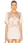L'agence Ellah Short Sleeve Blouse In Petal