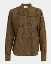 L'agence Ellery Eyelet Blouse In Green