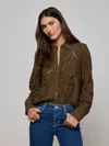 L'agence Ellery Eyelet Blouse In Green