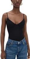 L Agence Elowen Underwire Bodysuit Black In Black