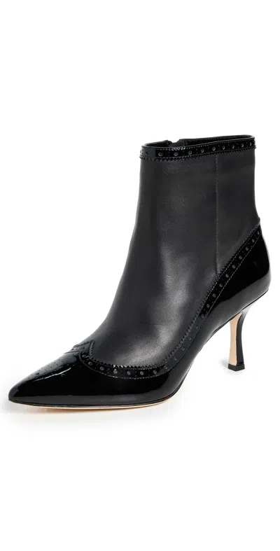 L Agence Ember Booties Black Leather