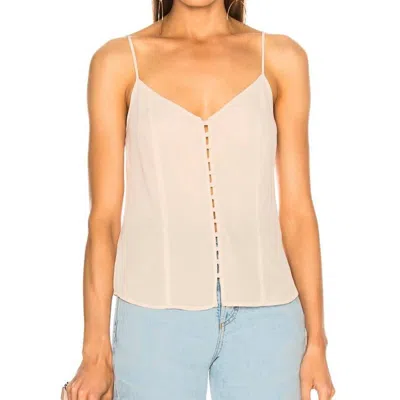 L Agence Emiliana Button Up Tank In Neutral