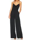 L Agence Justice Jumpsuit In Black In Black