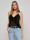 L'agence Erika Silk Chiffon Camisole In Black