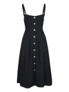 L Agence Esmeralda Button-front Midi Dress