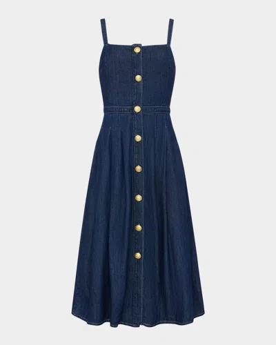 L Agence Esmeralda Denim Midi Dress