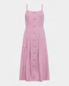 L Agence Esmeralda Sleeveless Midi Dress In Mauve Mist