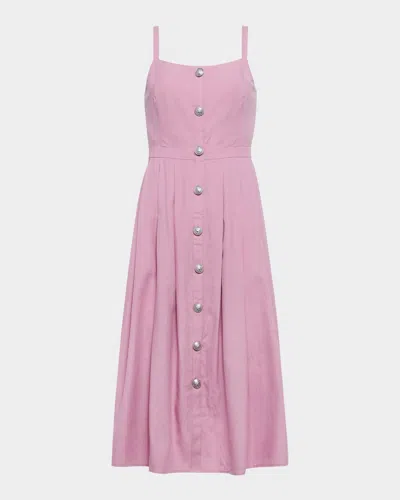 L Agence Esmeralda Sleeveless Midi Dress In Mauve Mist