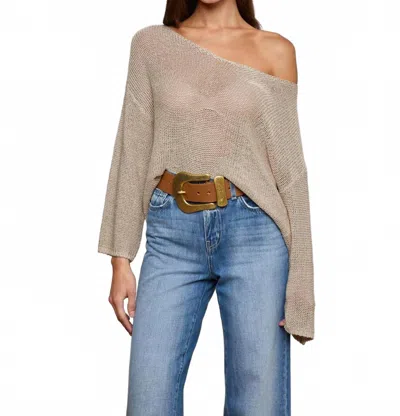 L Agence Ethan Knit Pullover In Taupe In Gray