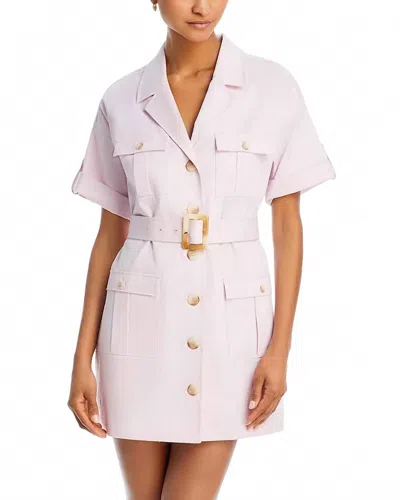 L Agence Everest Safari Shirt Dress In Lilac Snow