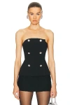 L Agence Fay Strapless Bustier In Black