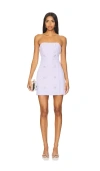 L'agence Felda Bustier Mini Dress In Pale Lilac