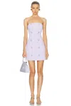 L'agence Felda Bustier Mini Dress In Pale Lilac