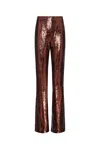 L'agence Flared Sequin Trousers With High Waist And Glamorous Shine