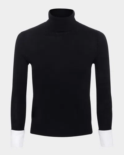 L AGENCE FLORA POPLIN CUFF SWEATER